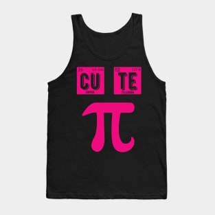 Cute Pie Pi Day Cutie Math Periodic Table Pink math teacher Tank Top